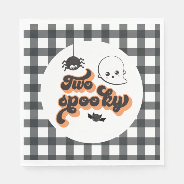 Two Spooky Halloween 2nd Birthday Napkins (Front)