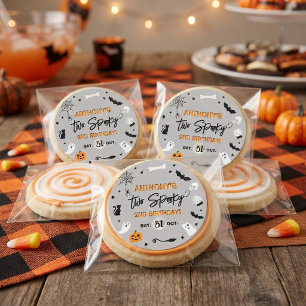 Two Spooky! Halloween 2nd Birthday Party Favor Classic Round Sticker