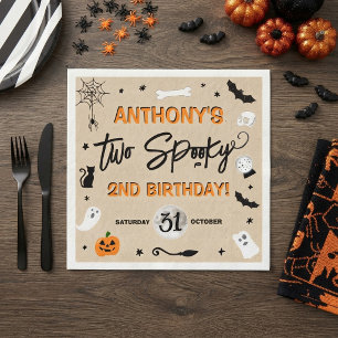Two Spooky! Halloween 2nd Birthday Party Napkins
