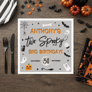 Two Spooky! Halloween 2nd Birthday Party Napkins