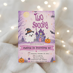 Two Spooky Halloween Birthday Invitation