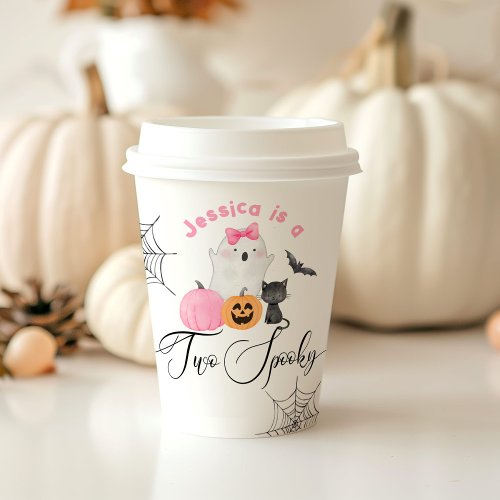 Two spooky Halloween birthday little Boo Paper Cups