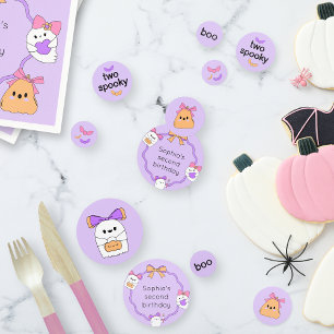 Two Spooky Halloween Birthday Table Confetti