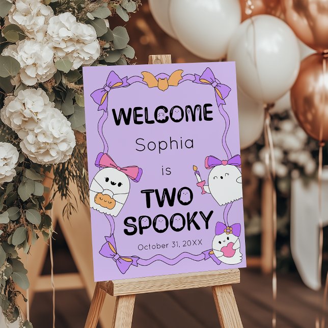 Two Spooky Halloween Birthday Welcome Sign (Creator Uploaded)