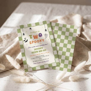 Two Spooky Halloween Colorful Birthday Invitation