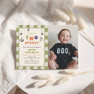 Two Spooky Halloween Colorful Birthday Invitation