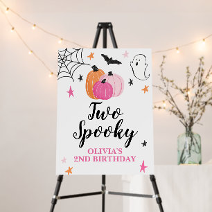 Two Spooky Pink Halloween 2nd Birthday Foam Board