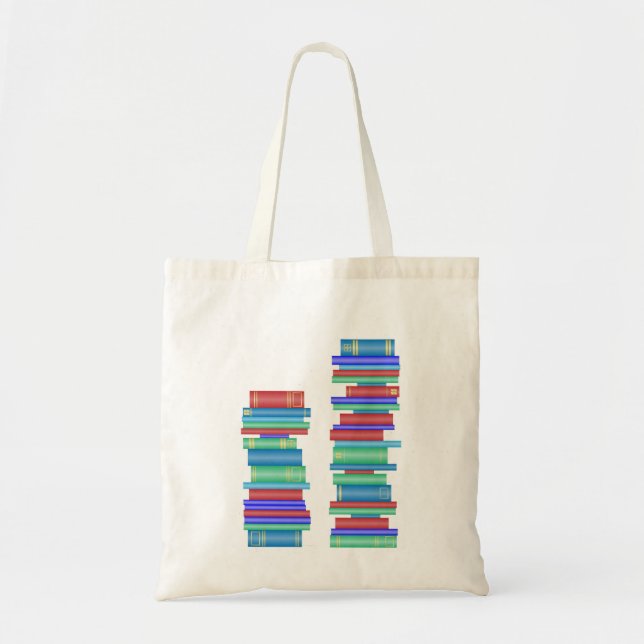 Two stacks of books library bag (Front)
