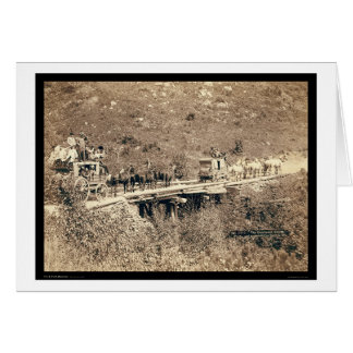 Two Stagecoaches Passing Black Hills WY 1889 Cards