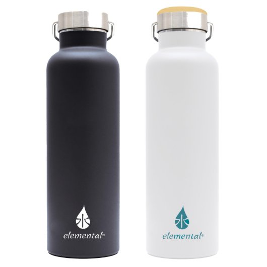 Two Stainless Steel Water Bottles for Pet Owners (Back)