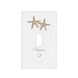 Two Starfish Beach Bathroom Decor Light Switch Cover