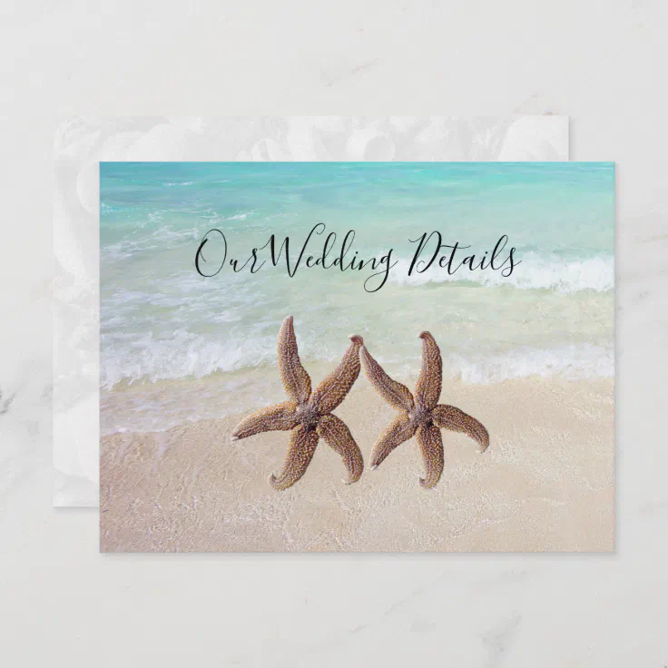 two starfish on beach