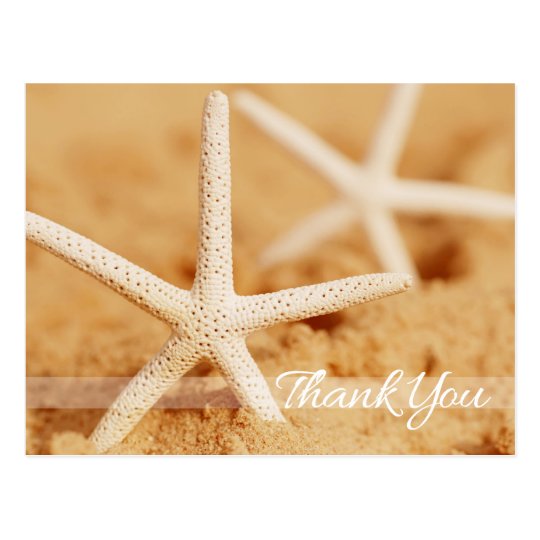 Two Starfish Thank You Postcard