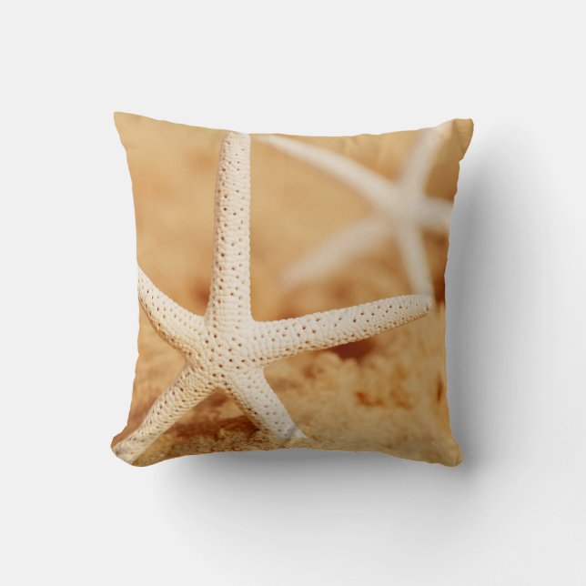 Two Starfish Throw Pillow (Front)