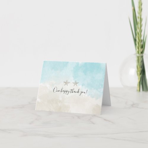 Two Starfish Watercolor thank you note invitation