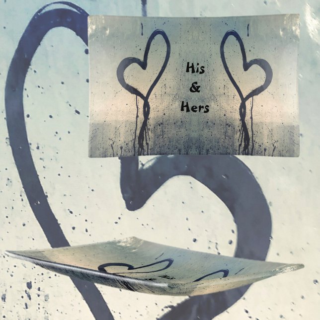 Two Steamy Hearts in the Fog of Love His and Hers Trinket Tray (Creator Uploaded)