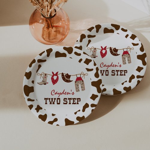 Two Step Rodeo Western Cowboy 2nd Birthday Paper Plates