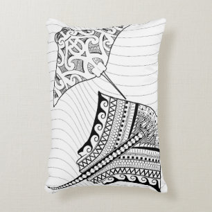 Two Stingrays Adult Coloring Pillow