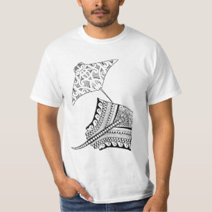Two Stingrays Adult Coloring Shirt