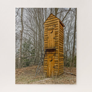 Two-story Outhouse for Voters and Politicians Jigsaw Puzzle