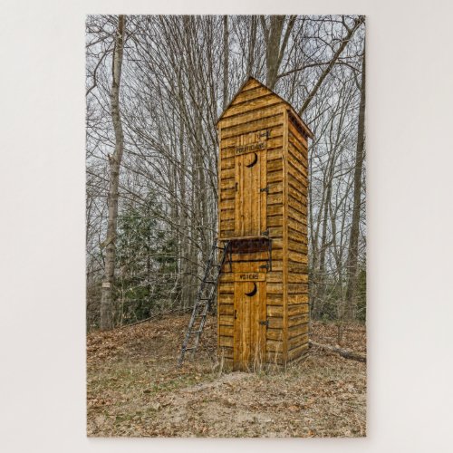 Two_story Outhouse for Voters and Politicians Jigsaw Puzzle