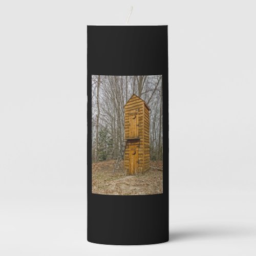 Two_story Outhouse for Voters and Politicians Pillar Candle