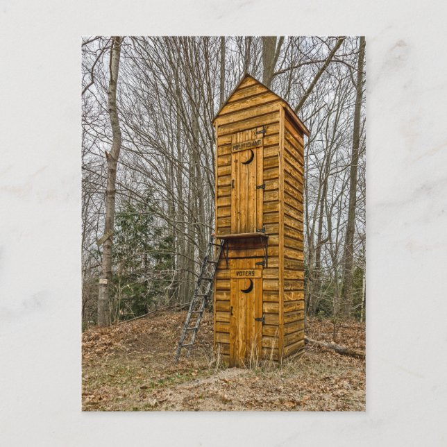 Two-story Outhouse for Voters and Politicians Postcard (Front)