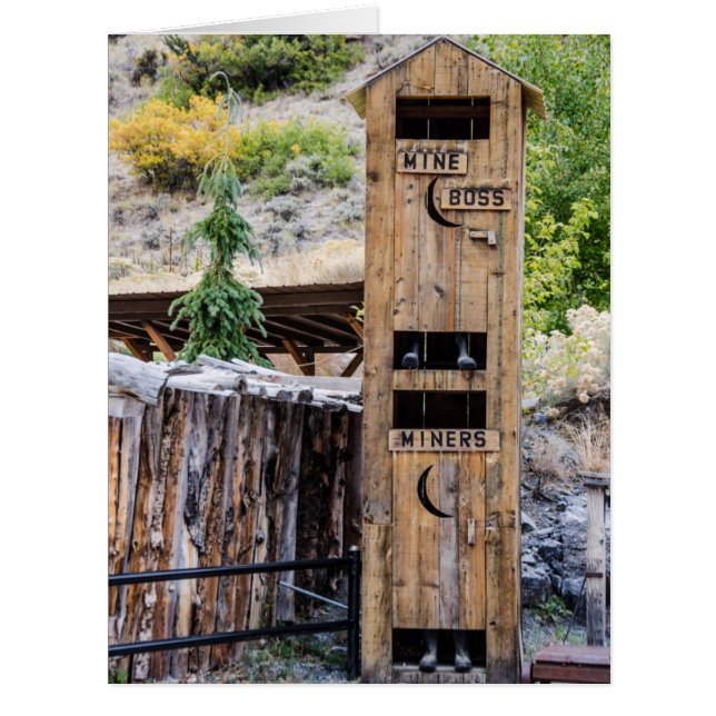 Two-Story Outhouse - Humor - Mining Cards (Front)