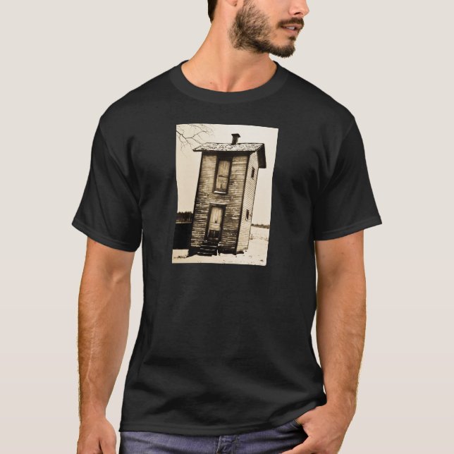 Two Story Outhouse VIntage Funny T-Shirt (Front)
