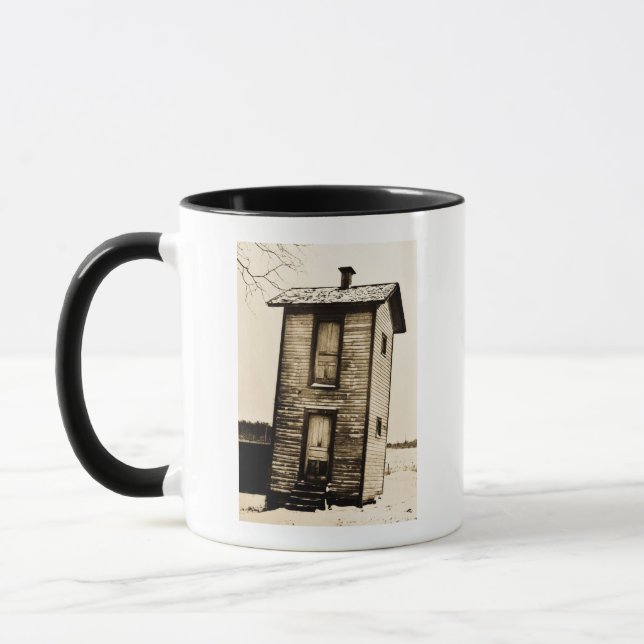 Two Story Outhouse - VIntage Mug (Left)