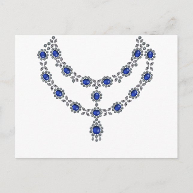 Two Strand Sapphire Necklace Postcard (Front)