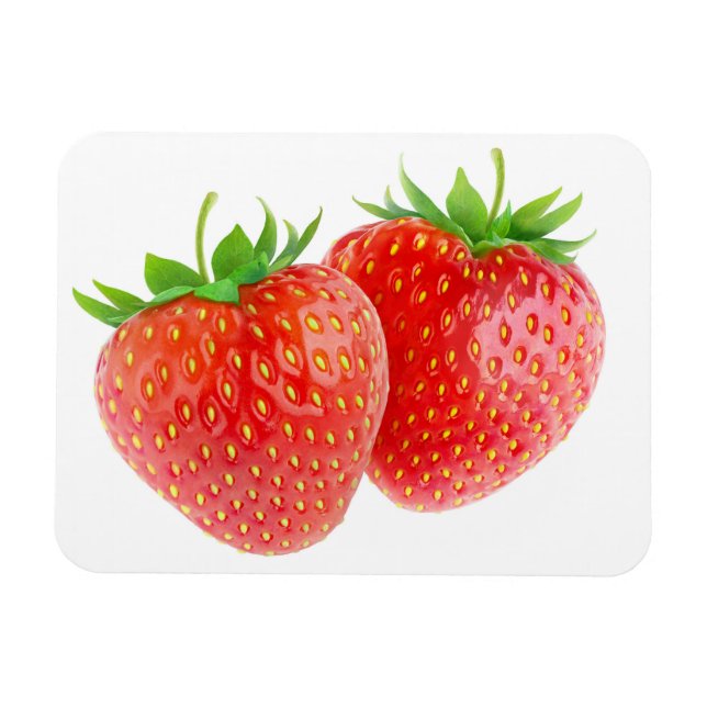 Two strawberries magnet (Horizontal)