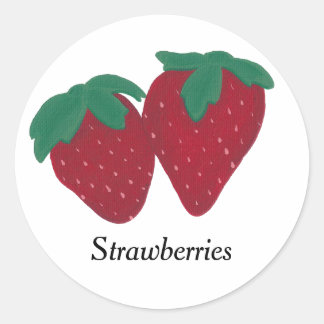 Two Strawberries Strawberry Education Stickers