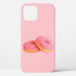 TWO STRAWBERRY DOUGHNUTS WITH SPRINKLES iPhone 12 CASE