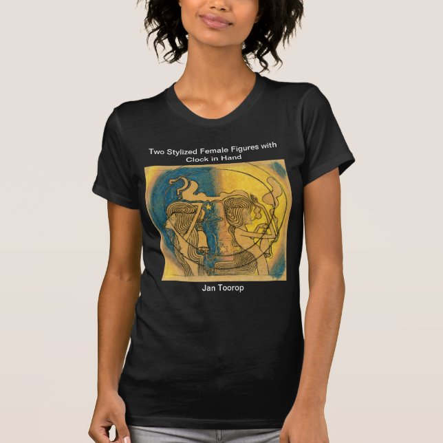 Two Stylized Female Figures Jan Toorop T-Shirt (Front)