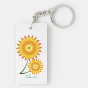Two Sunflower Plant Thunder_Cove Keychain