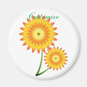 Two Sunflower Plant Thunder_Cove Magnet
