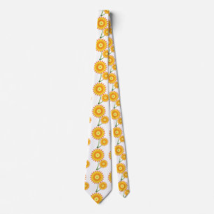 Two Sunflower Plant Thunder_Cove Neck Tie