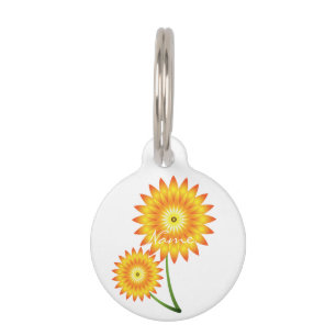 Two Sunflower Plant Thunder_Cove Pet ID Tag