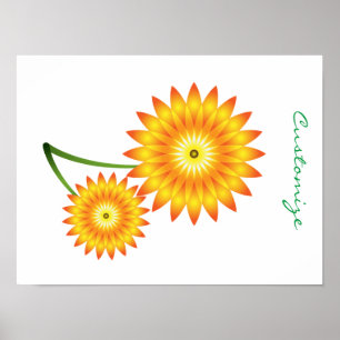 Two Sunflower Plant Thunder_Cove Poster