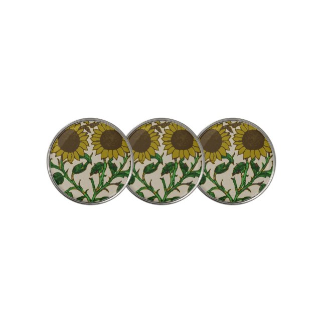 Two Sunflowers Golf Ball Marker (3 Up)