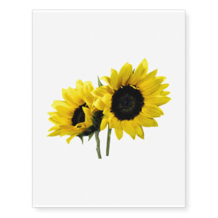 Two Sunflowers Temporary Tattoos