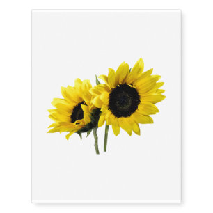 Two Sunflowers Temporary Tattoos
