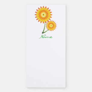 Two Sunflowers Thunder_Cove Magnetic Notepad