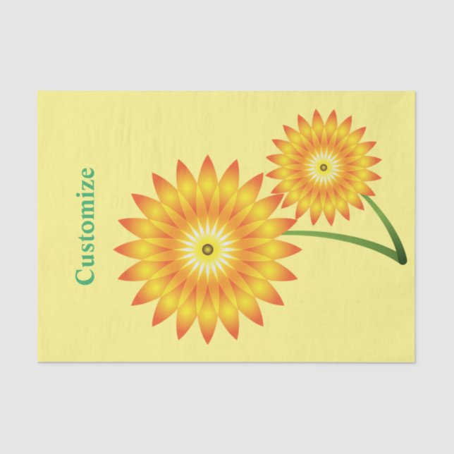 Two Sunflowers Thunder_Cove  Tissue Paper (Front)