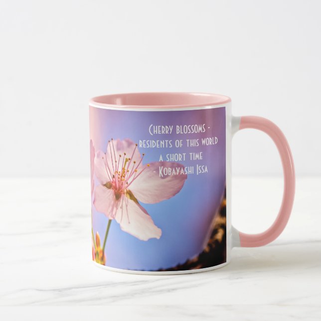 Two Sunlit Sakura Blossoms Mug (Right)