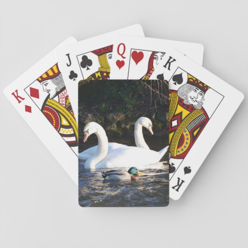 Two Swans And A Duck Poker Cards