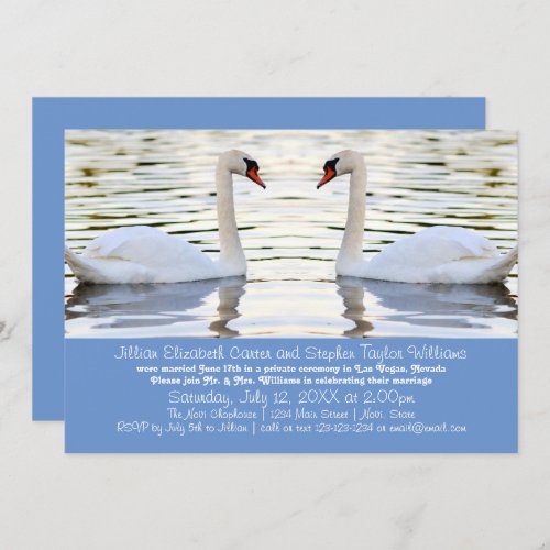 Two Swans Photo _ Wedding Announcement