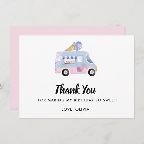 Two Sweet 2nd Birthday Flat Thank You Card