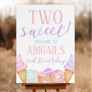 TWO Sweet 2nd Birthday Foam Board